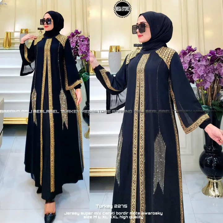Turkey Dress Abaya Hijabs Fashion Long Dresses Jubah Dress Gamis