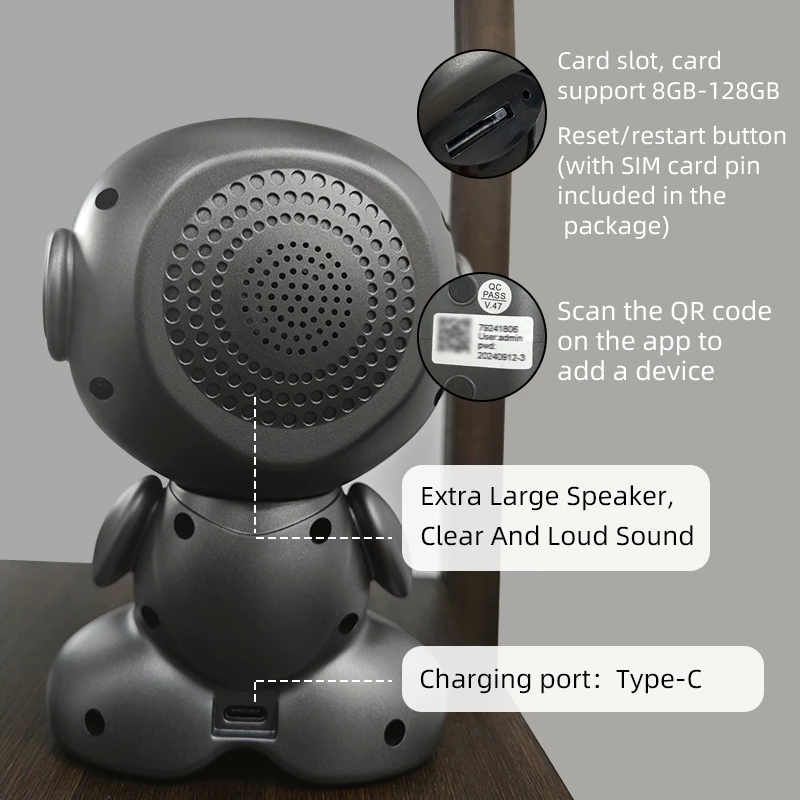 South Ocean 4K Smart Robot IP Camera Wifi CCTV Rotate PTZ Night Vision Security Home Baby Monitor