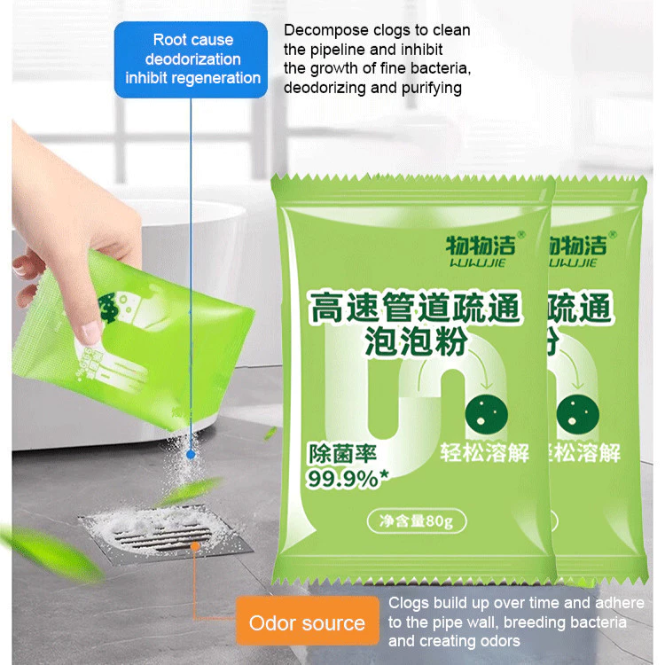 BUY 2 FREE 2 SG STOCK【Powerful stain removal】Powerful Pipe Foam Cleaner/Toilet Pipe Unclogger/Pipe Cleaning Agent/Pipe Cleaning Bubble