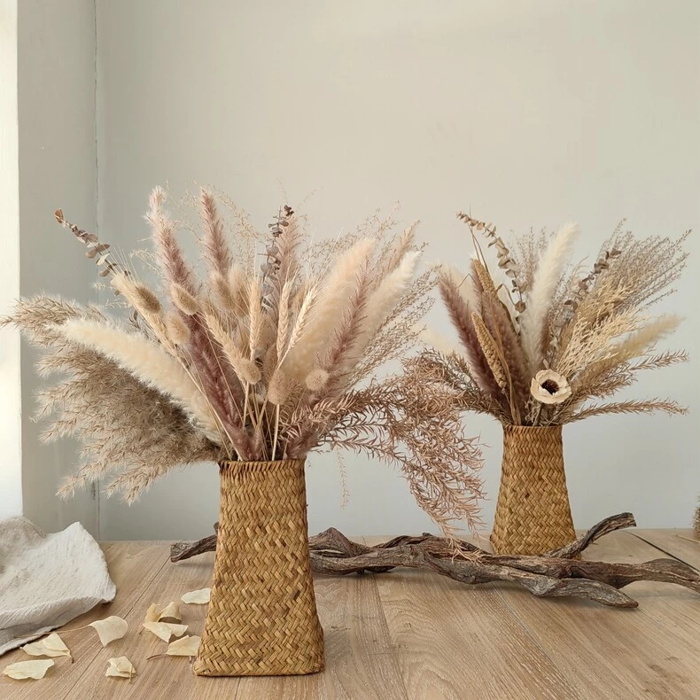 Natural Dried Pampas Grass Bohemian Home Decor Bouquet Dried Reed Flower Bouquet Bunga buluh kering