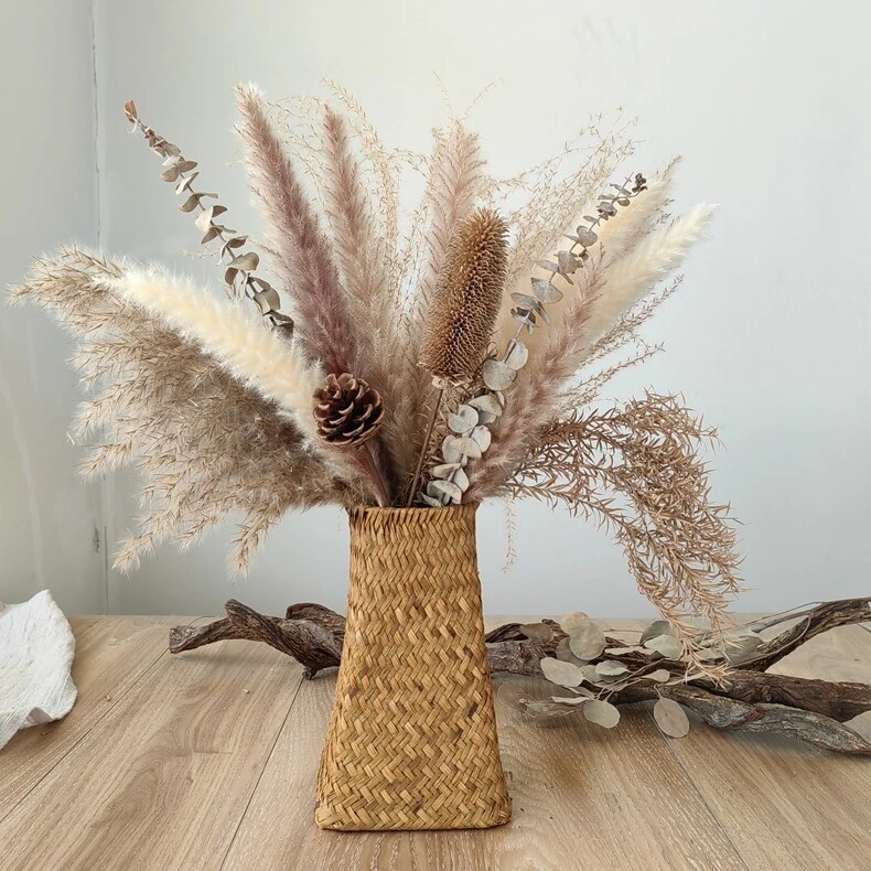 Natural Dried Pampas Grass Bohemian Home Decor Bouquet Dried Reed Flower Bouquet Bunga buluh kering