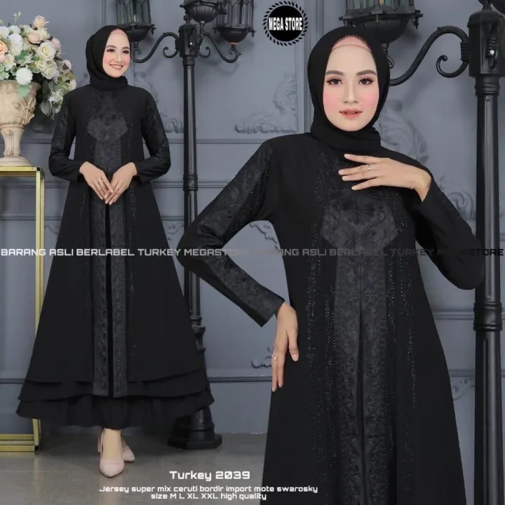 Turkey Dress Jubah Hijabs Fashion Long Dresses Gamis Dress Pree Abaya Pree order ETA 12 Hari