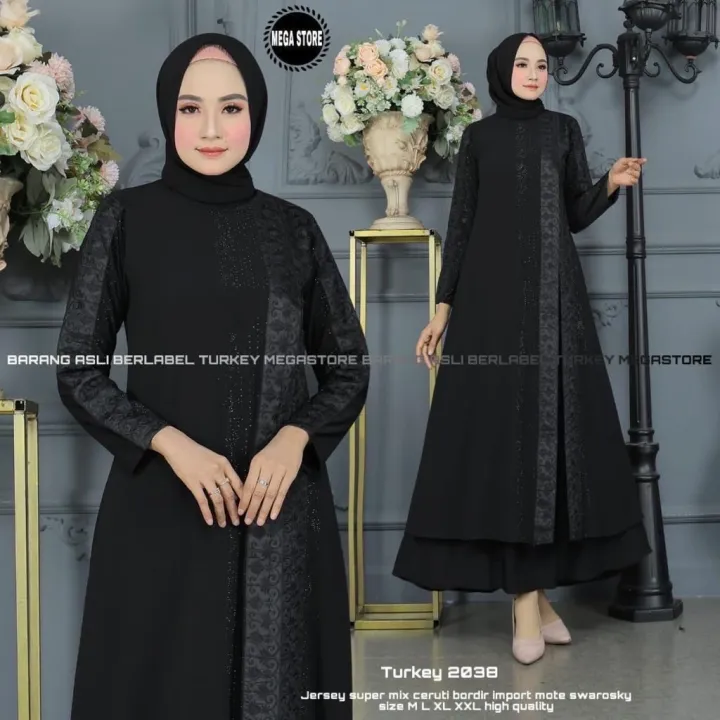 Turkey Dress Jubah Hijabs Fashion Long Dresses Gamis Dress Pree Abaya Pree order ETA 12 Hari