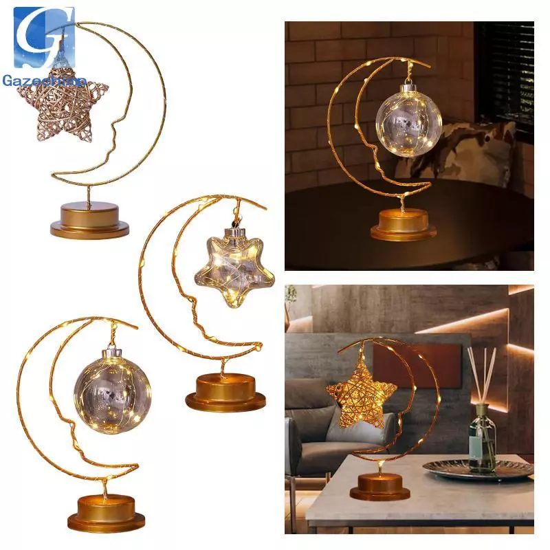Gazechimp Moon Light Decorations Table Centerpieces Ornament Lamp Bedside Light for Christmas Gift Office Indoor Outdoor