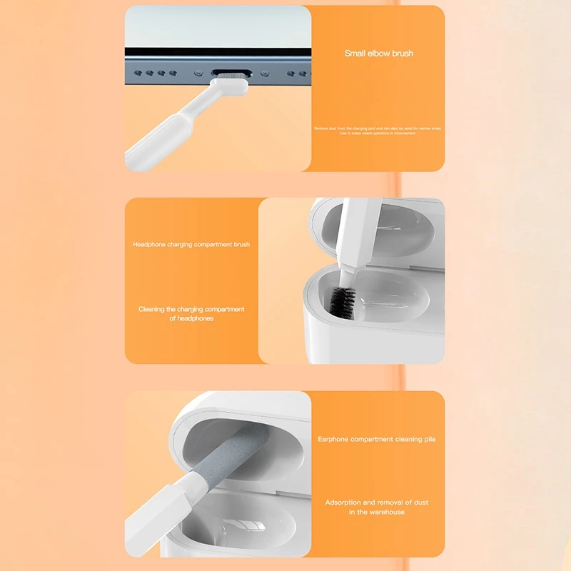 TBTIC 20 in 1 Cleaning Kit Brush Multifunctional For Earphone Keyboard Camera Phone Tablet Laptop Screen Headset Pen