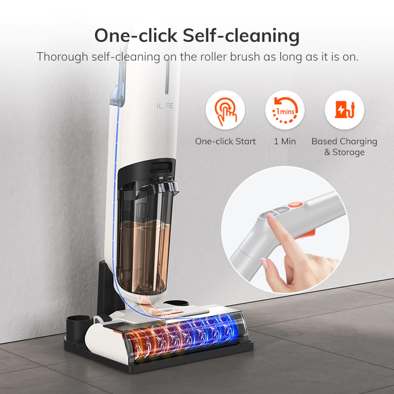 ILIFE W90 Cordless Wet And Dry Vacuum Cleaner Self-cleaning (Floor Mop Washer)