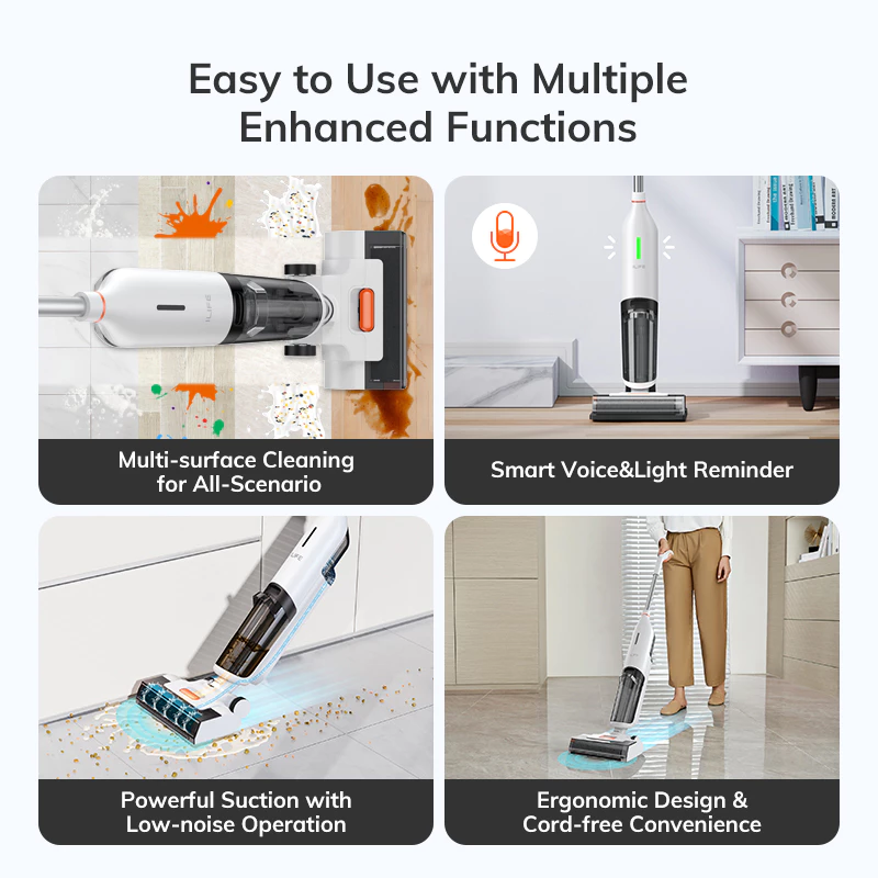 ILIFE W90 Cordless Wet And Dry Vacuum Cleaner Self-cleaning (Floor Mop Washer)