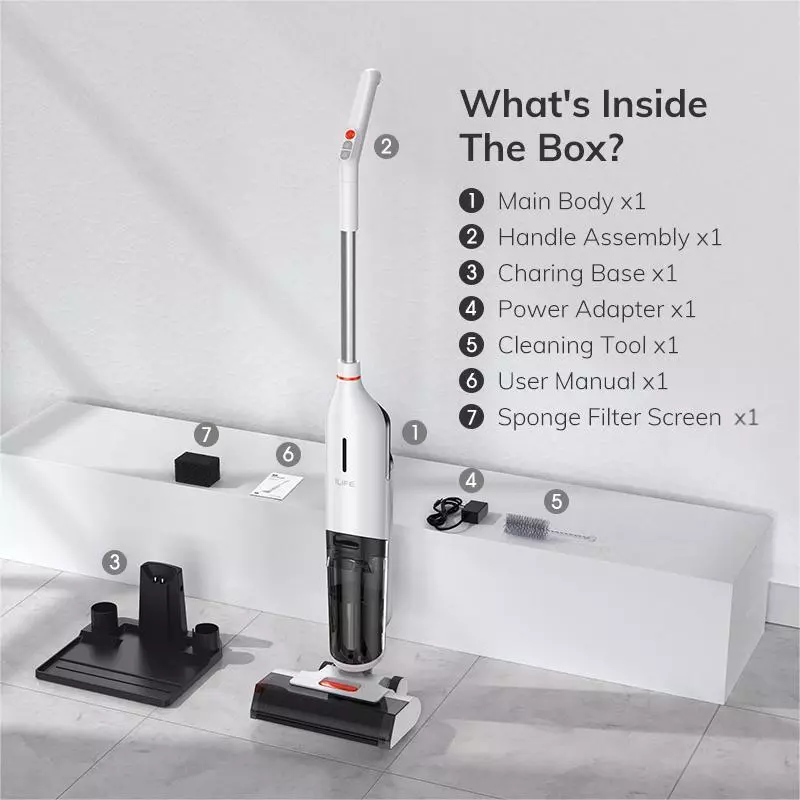 ILIFE W90 Cordless Wet And Dry Vacuum Cleaner Self-cleaning (Floor Mop Washer)