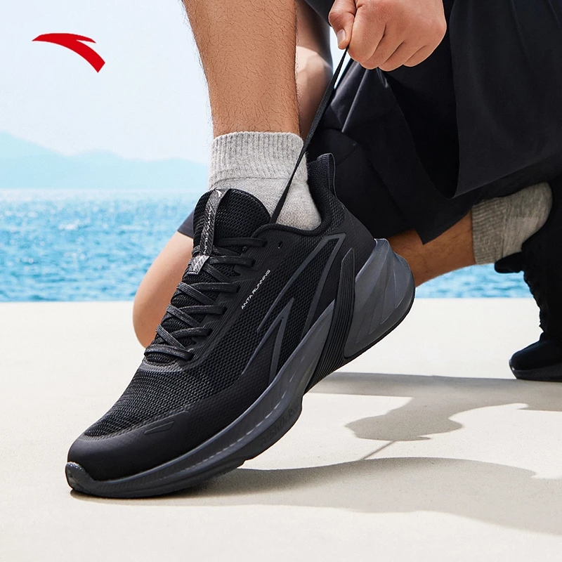 [3-10KM+] ANTA Men Running Shoes Cushioning Fitness Runway Road Jogging Sports Shoe 1124C5548 Lelaki