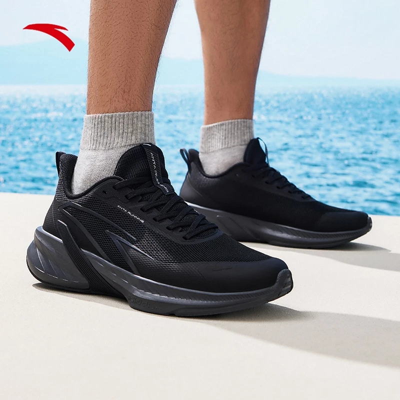 [3-10KM+] ANTA Men Running Shoes Cushioning Fitness Runway Road Jogging Sports Shoe 1124C5548 Lelaki