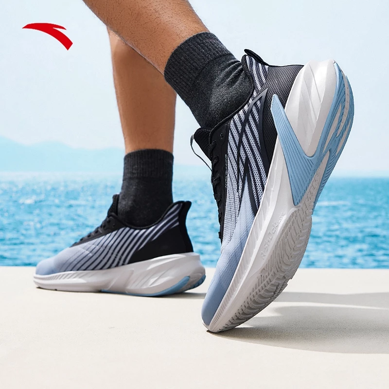 [3-10KM+] ANTA Men Running Shoes Cushioning Fitness Runway Road Jogging Sports Shoe 1124C5548 Lelaki