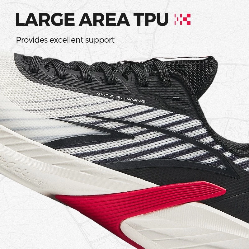 [3-10KM+] ANTA Men Running Shoes Cushioning Fitness Runway Road Jogging Sports Shoe 1124C5548 Lelaki