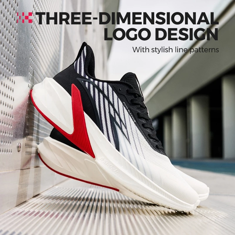[3-10KM+] ANTA Men Running Shoes Cushioning Fitness Runway Road Jogging Sports Shoe 1124C5548 Lelaki
