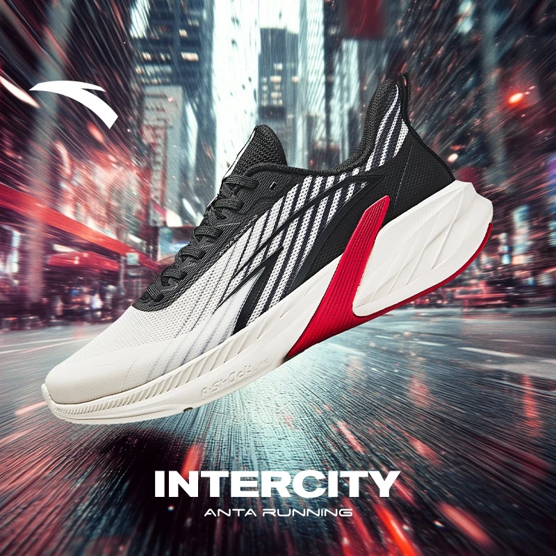 [3-10KM+] ANTA Men Running Shoes Cushioning Fitness Runway Road Jogging Sports Shoe 1124C5548 Lelaki