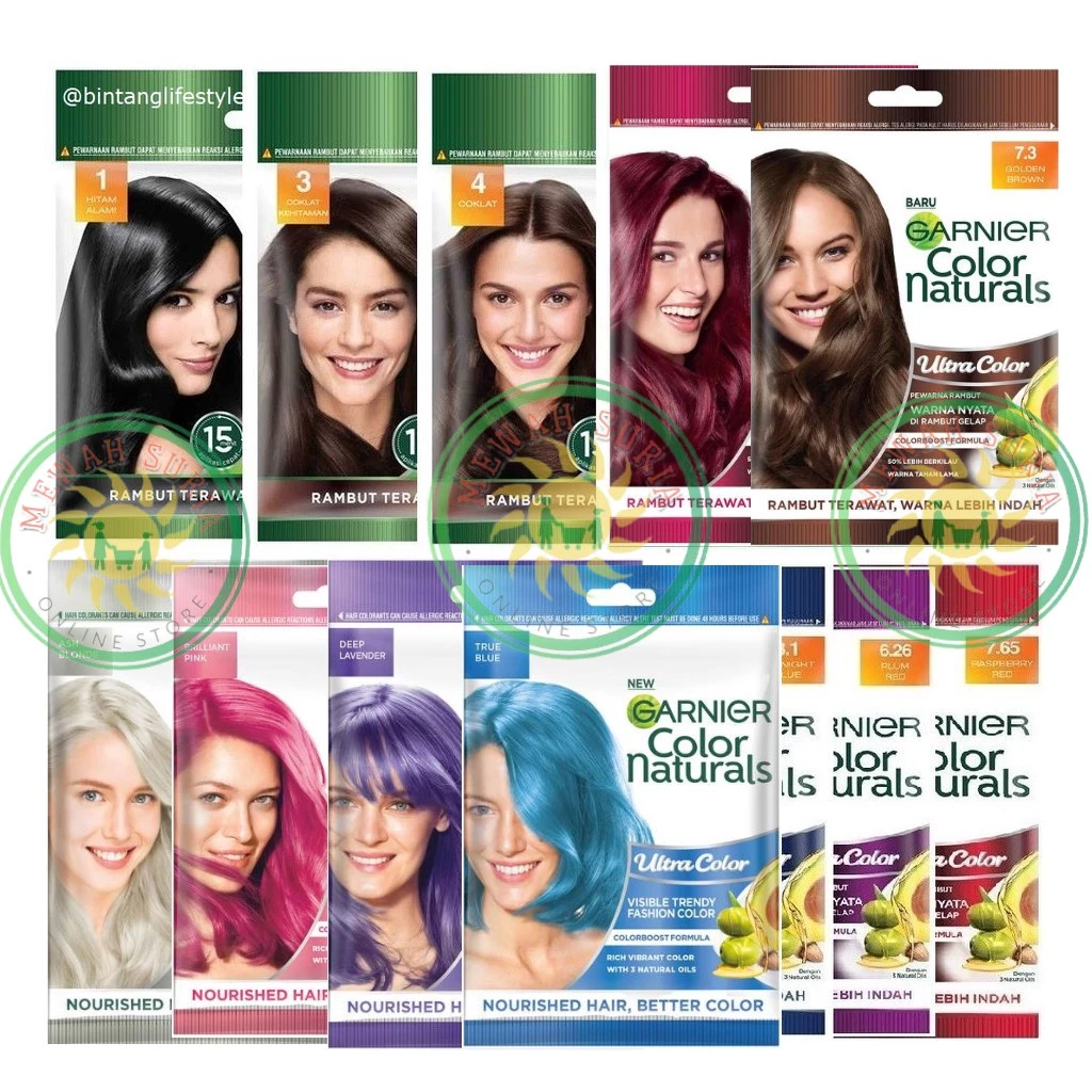 HAIR COLOUR NATURALS / PERWARNA RAMBUT / HAIR DYE / SACHET