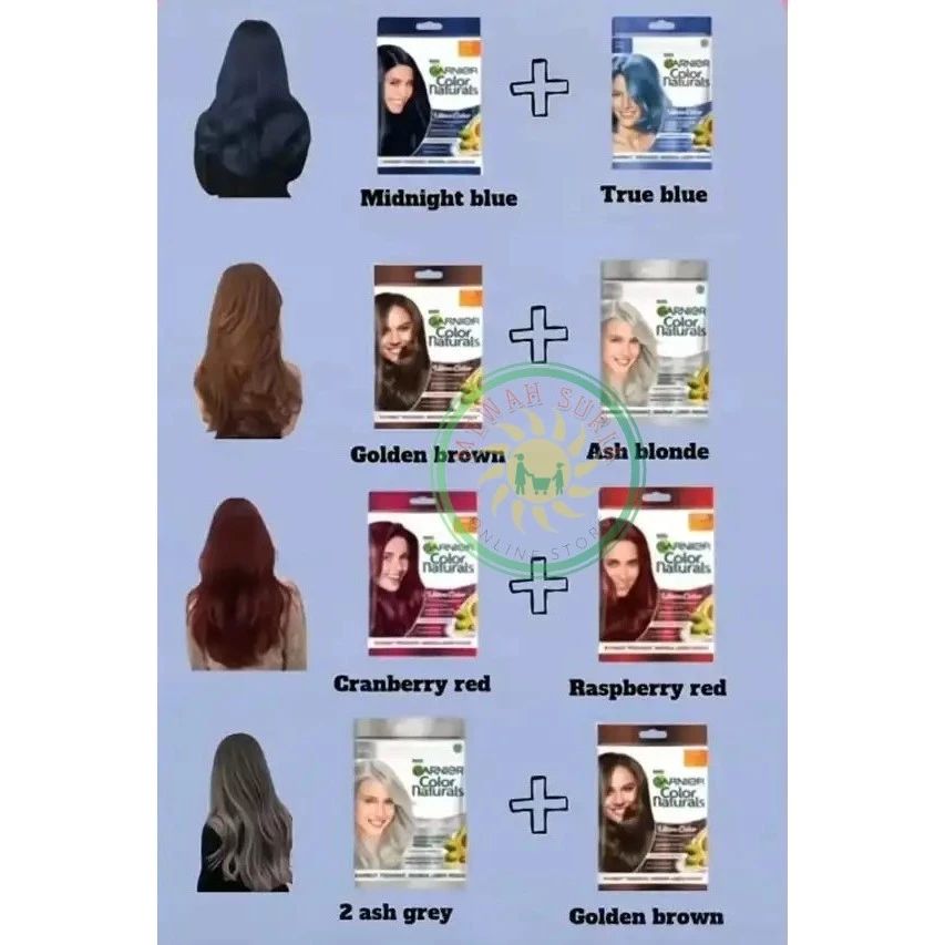 HAIR COLOUR NATURALS / PERWARNA RAMBUT / HAIR DYE / SACHET