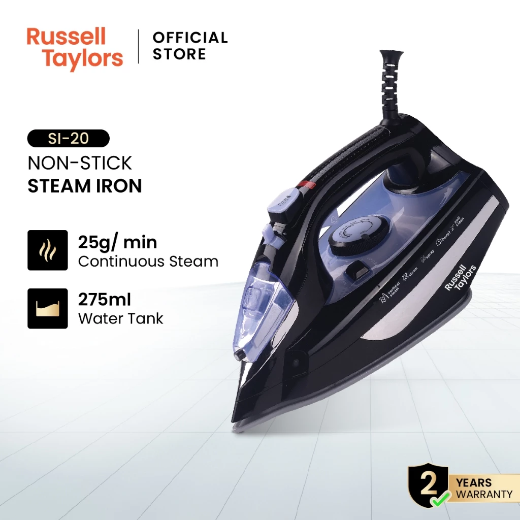 Russell Taylors Steam Iron with Non-Stick Soleplate SI-20