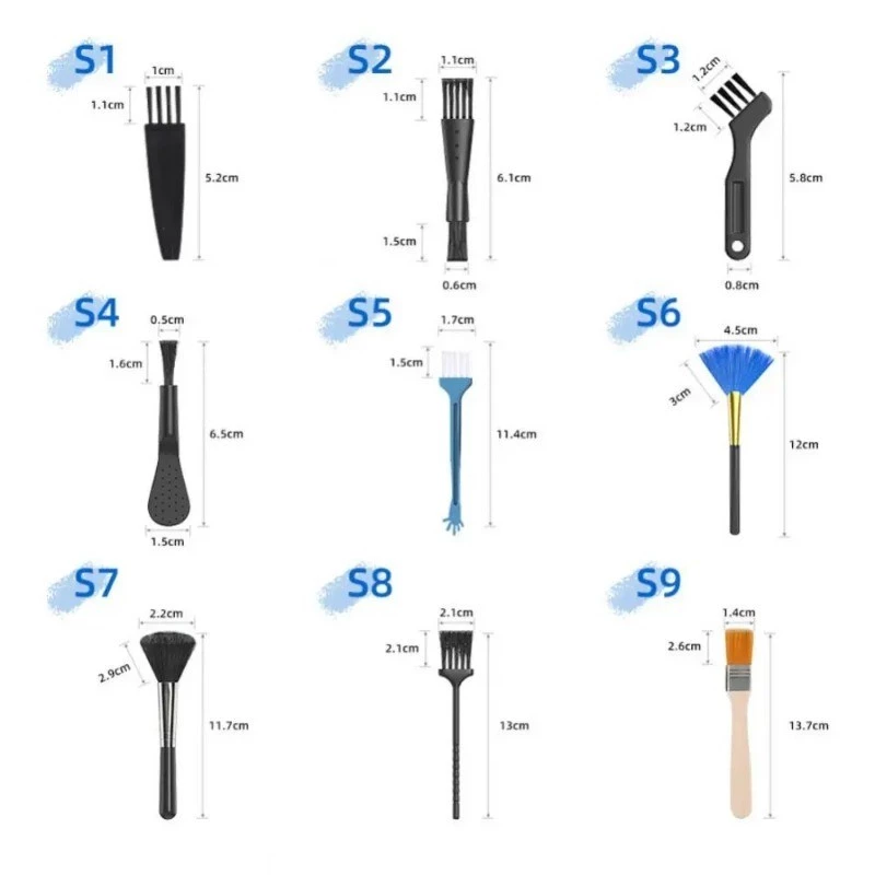 Small Portable Keyboard Cleaning Brush Set For Laptop Mobile Phone Gap Dust Remover Travel Soft Brushes Tools
