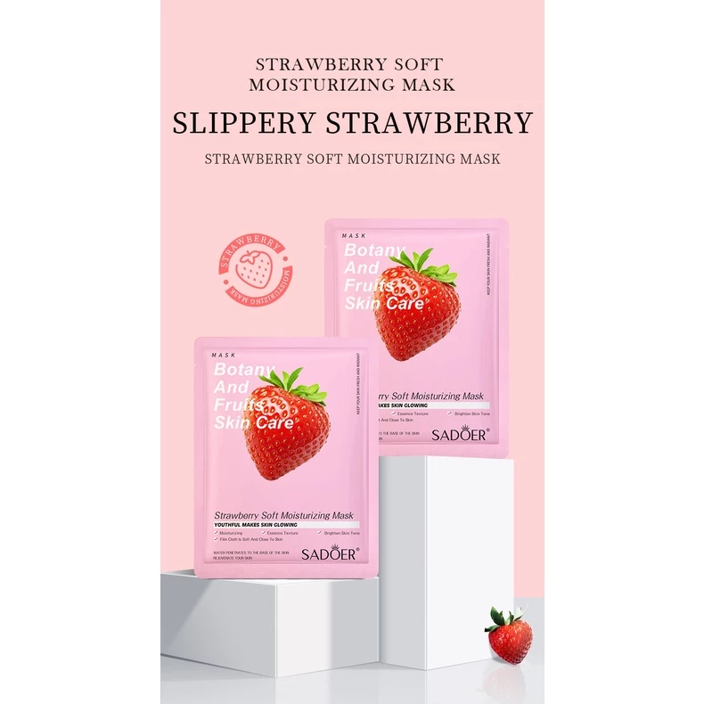 ROREC SADOER Fruit Plant Mask Series Natural Moisturizing Hydrating Brightening Facial Mask