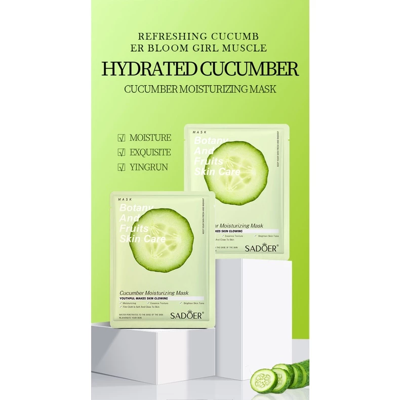 ROREC SADOER Fruit Plant Mask Series Natural Moisturizing Hydrating Brightening Facial Mask