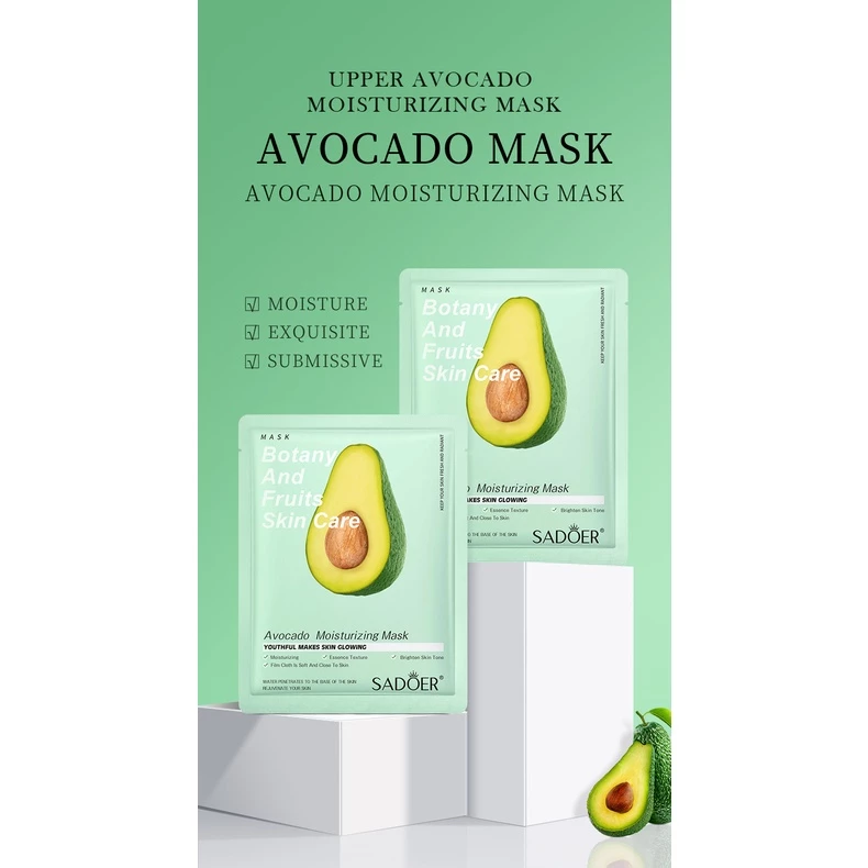 ROREC SADOER Fruit Plant Mask Series Natural Moisturizing Hydrating Brightening Facial Mask