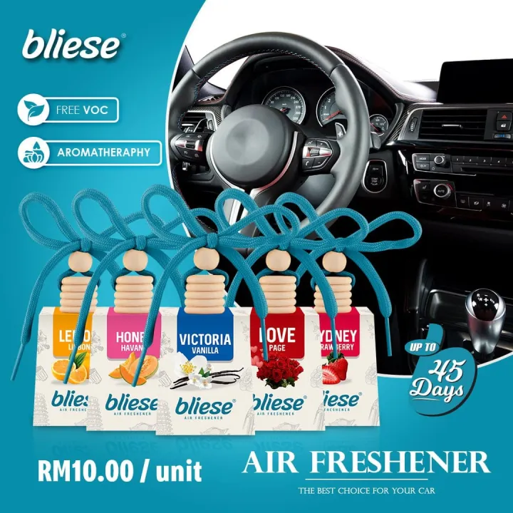 BLIESE CAR PERFUME AIR FRESHENER WOODEN CAP PEWANGI KERETA
