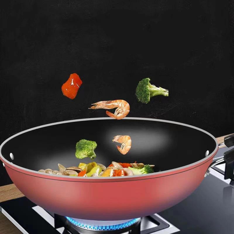 32CM/34CM Non Stick Pan Composite Diamond Coating High Quality Non Stick Kitchen Iron Frying Pan