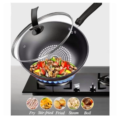 32CM/34CM Non Stick Pan Composite Diamond Coating High Quality Non Stick Kitchen Iron Frying Pan