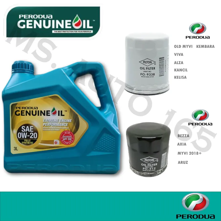 买一送一ORI Perodua 0w20 - 3L - 3.5L Fully Synthetic Engine Oil 0w-20 Minyak Hitam Enjin Kereta Car Perodua Axia Myvi Aruz Bezza