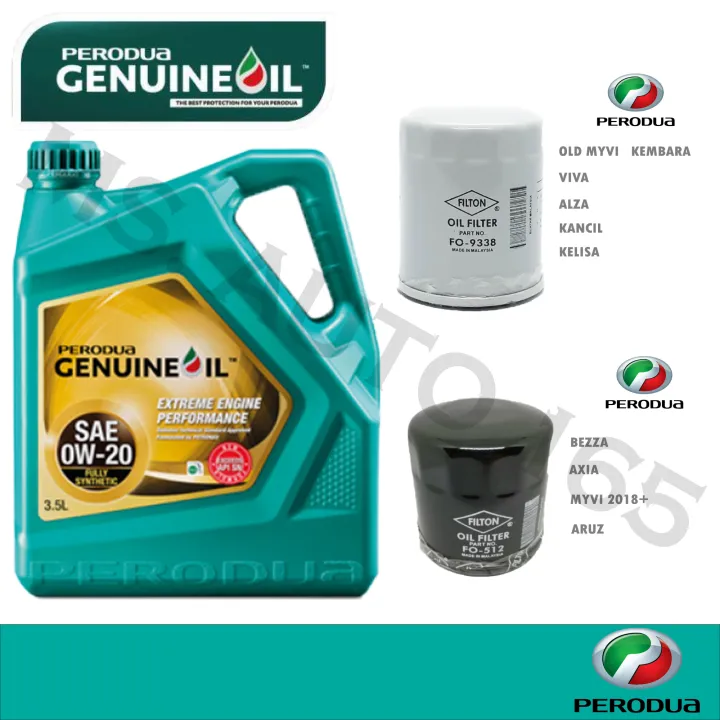 买一送一ORI Perodua 0w20 - 3L - 3.5L Fully Synthetic Engine Oil 0w-20 Minyak Hitam Enjin Kereta Car Perodua Axia Myvi Aruz Bezza
