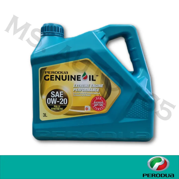 买一送一ORI Perodua 0w20 - 3L - 3.5L Fully Synthetic Engine Oil 0w-20 Minyak Hitam Enjin Kereta Car Perodua Axia Myvi Aruz Bezza