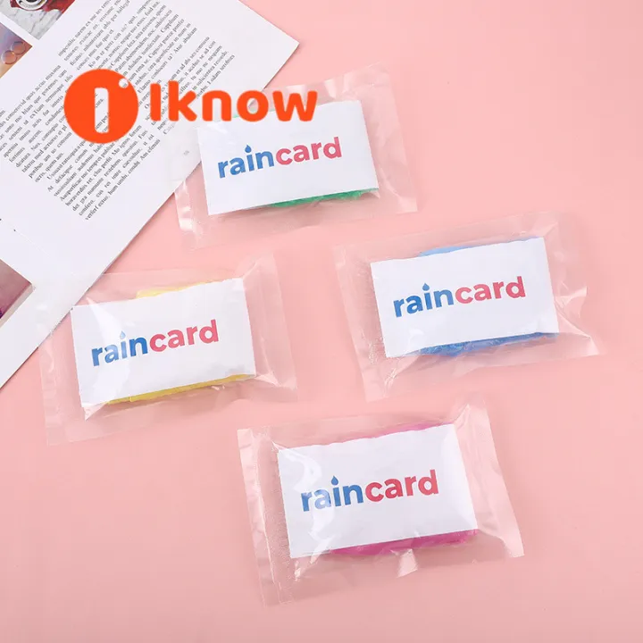 Disposable Adult Raincoat Card Vacuum Compression Packaging Mini Portable Poncho Raincoat