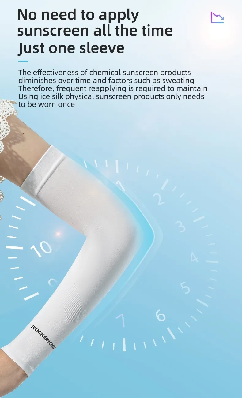 ROCKBROS Sleeves Handsock UV Protection Sarung Lengan Cycling Outdoor Sport Cooling Arm Sleeves Cover