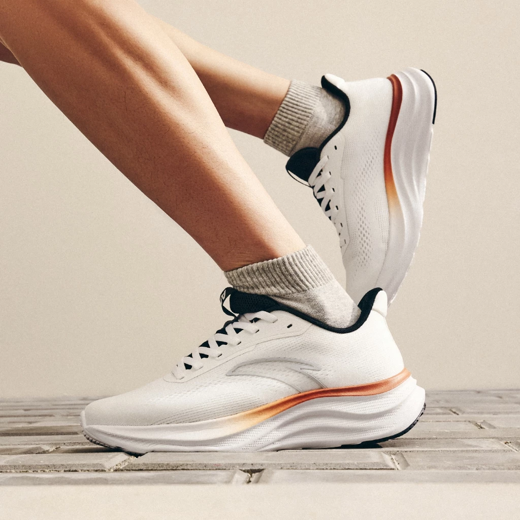 ANTA Men QingYun 2 Running Shoes 1125C5509R-2 -WHITE/BLACK (Kasut Joging/Kasut Larian Lelaki)