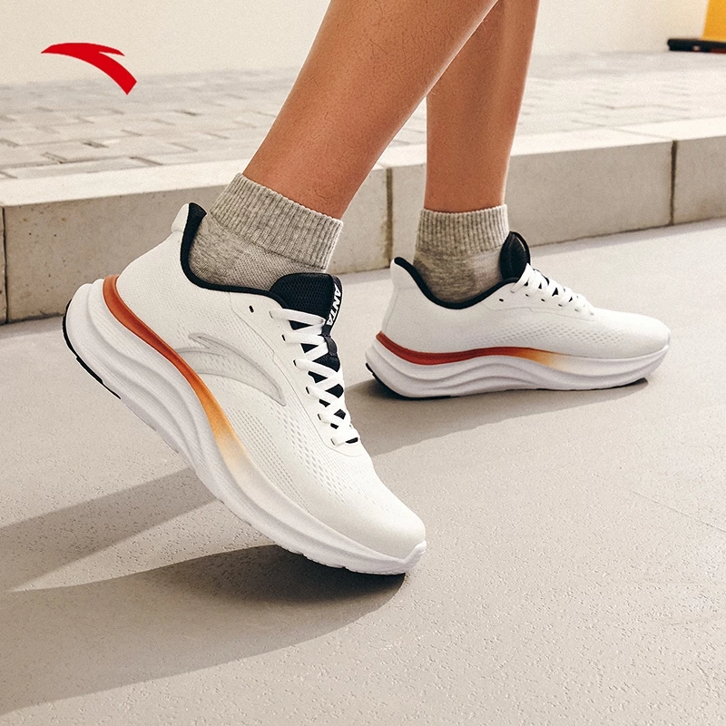 ANTA Men QingYun 2 Running Shoes 1125C5509R-2 -WHITE/BLACK (Kasut Joging/Kasut Larian Lelaki)