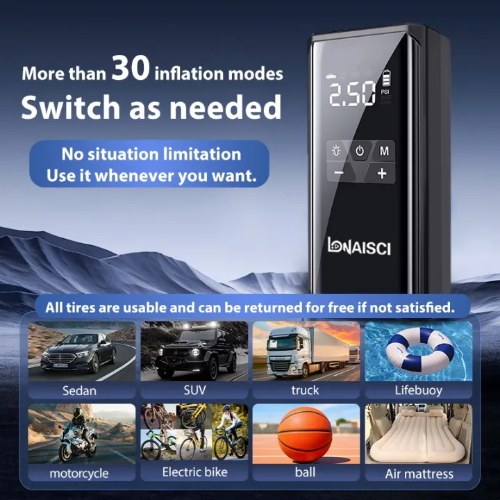 4in 1 Car Jumper Power Bank 99800mAh Jump Starter 12V heavy duty 24v Car Start Jumper Kereta Portable Pump Tire Inflator