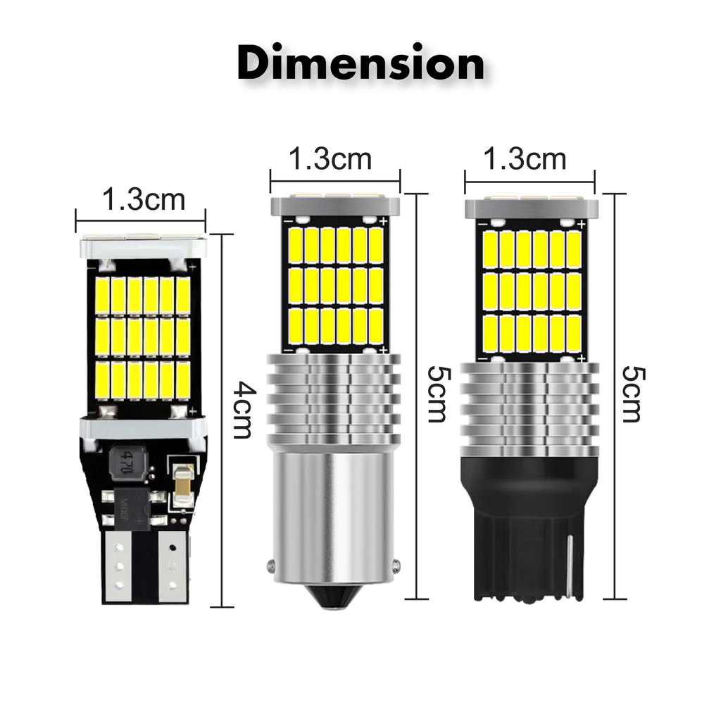 Avanstar Motors 2PCS 45LED Car Reverse Light Bulb T15/W16W 1156/P21W T20/7740 Flash Non-flash Back Up Tail Light