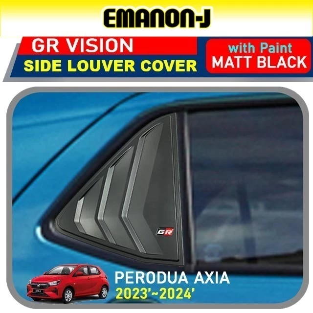 Proton Saga 2016-2025 Rear Side 3D MUSTANG Window Triangle Mirror Cover Protector 1set NO TAPE