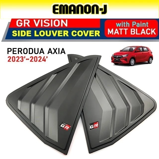Proton Saga 2016-2025 Rear Side 3D MUSTANG Window Triangle Mirror Cover Protector 1set NO TAPE