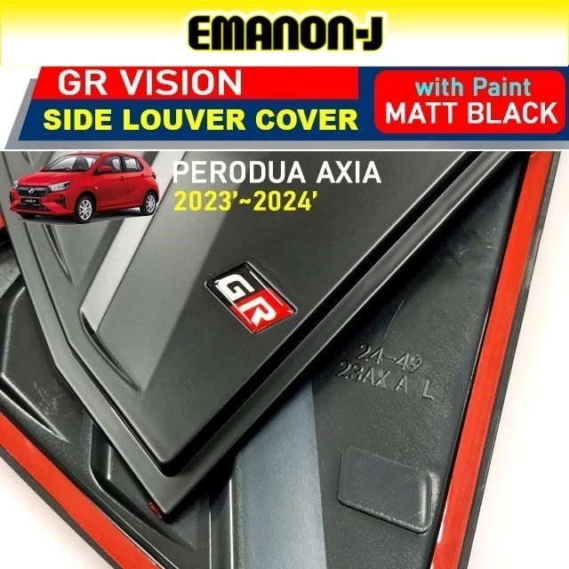 Proton Saga 2016-2025 Rear Side 3D MUSTANG Window Triangle Mirror Cover Protector 1set NO TAPE