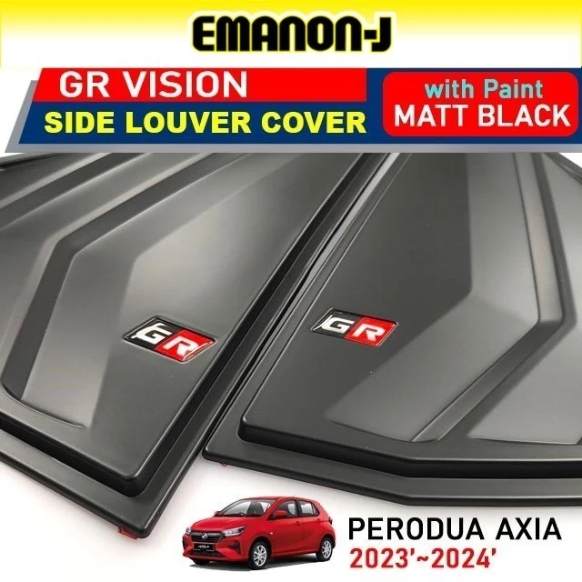 Proton Saga 2016-2025 Rear Side 3D MUSTANG Window Triangle Mirror Cover Protector 1set NO TAPE