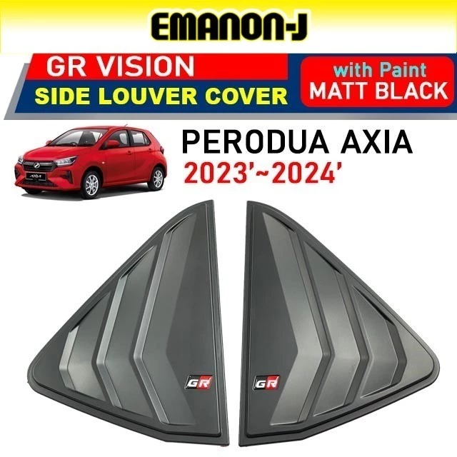 Proton Saga 2016-2025 Rear Side 3D MUSTANG Window Triangle Mirror Cover Protector 1set NO TAPE