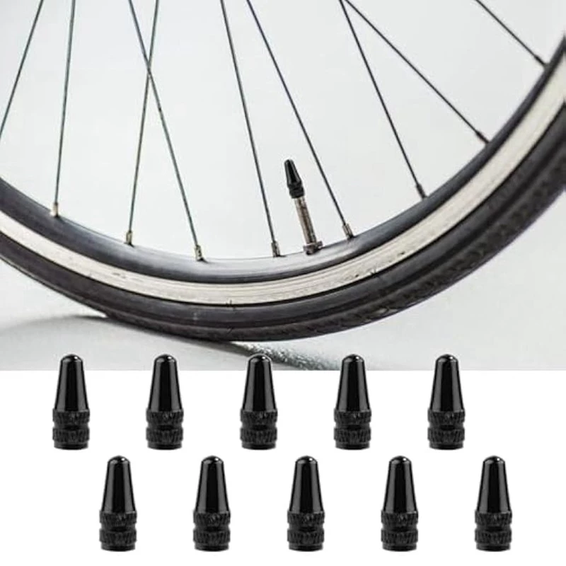 10pcs Valve Core for Presta,Valve Core Bike Bicycle Replacement with 2 Valve Core Remover Tools&10 Valve Stem Core Caps