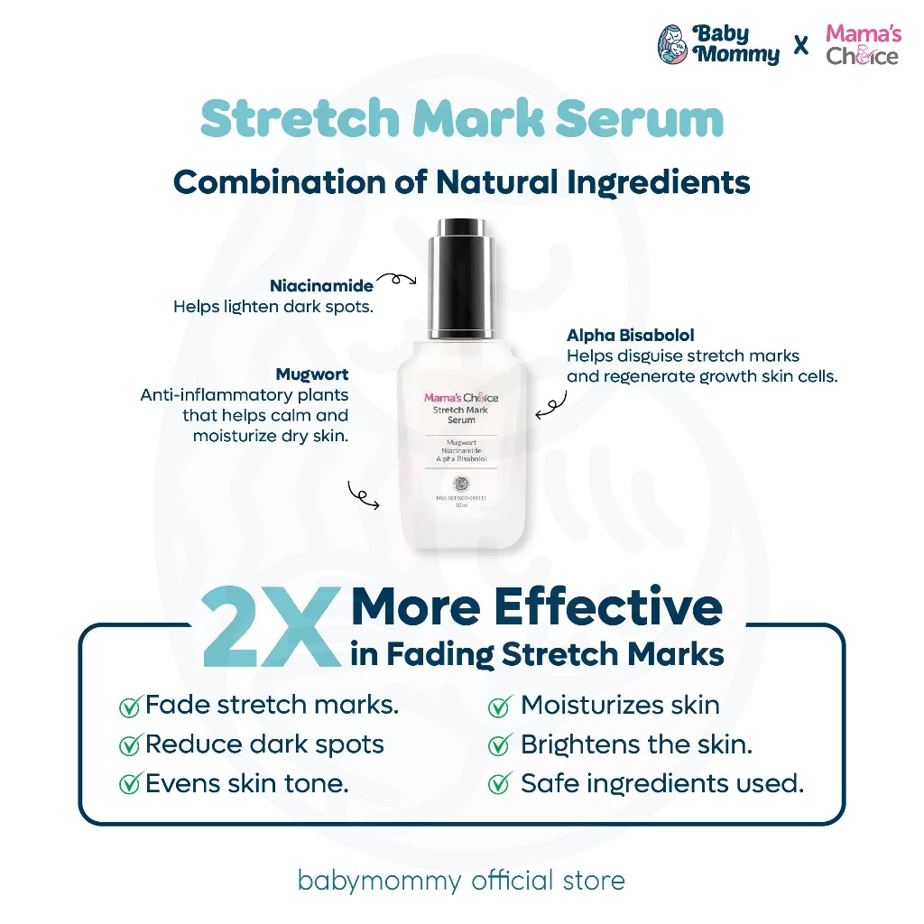Stretch Mark Krim Serum Stretch Mark Serum Combo Maternity Skin Care Pregnancy Kit Tanda Regangan