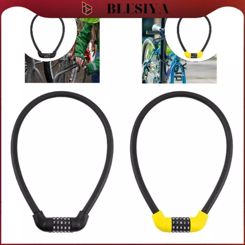 5 Digit Combination Bicycle Lock Cable High Security Resettable Bike Cable Rantai Basikal Chain Lock