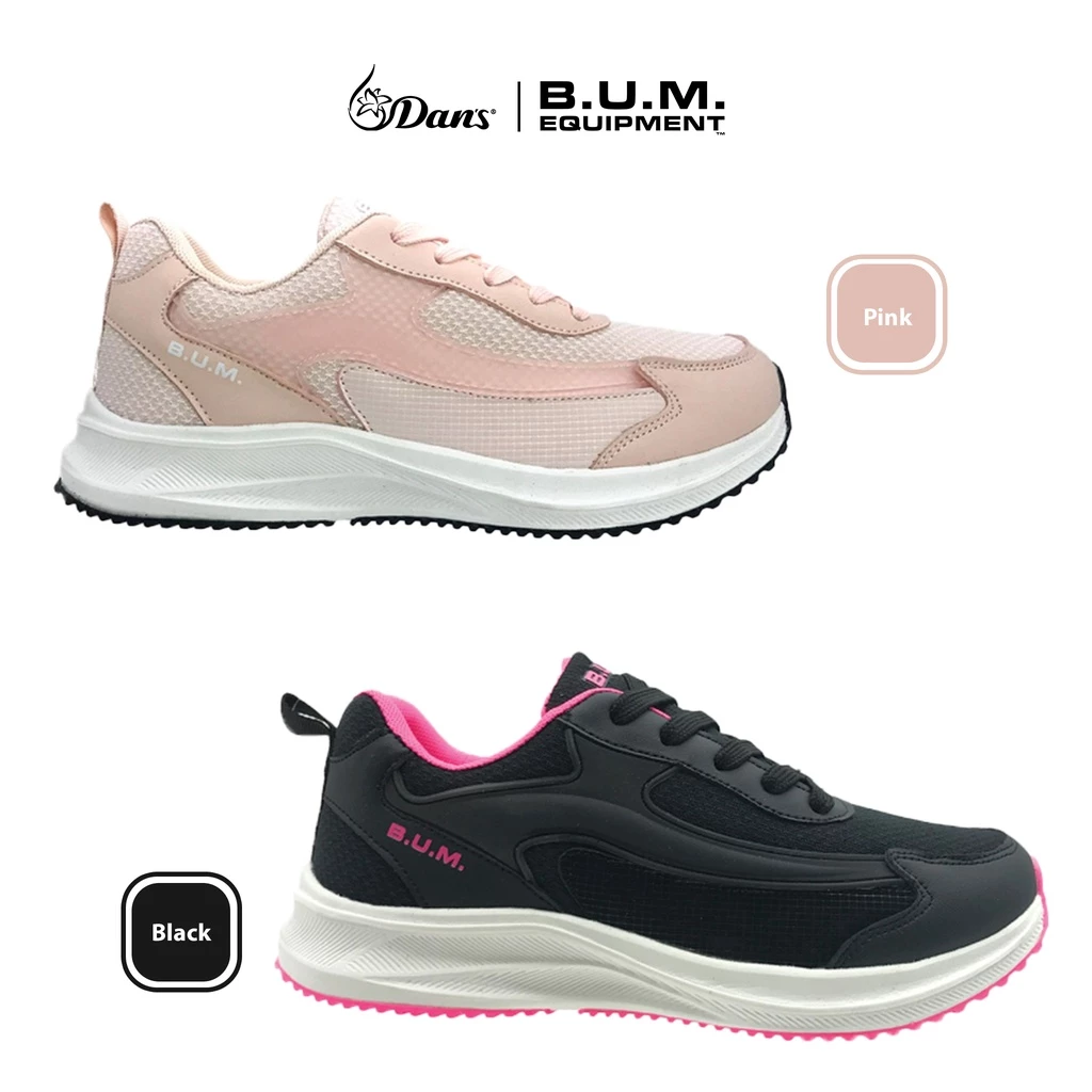 BUM Equipment Kasut Wanita Ringan Bernafas - Women's Shoe - BE99326/BE99327 Black/Pink Sneaker