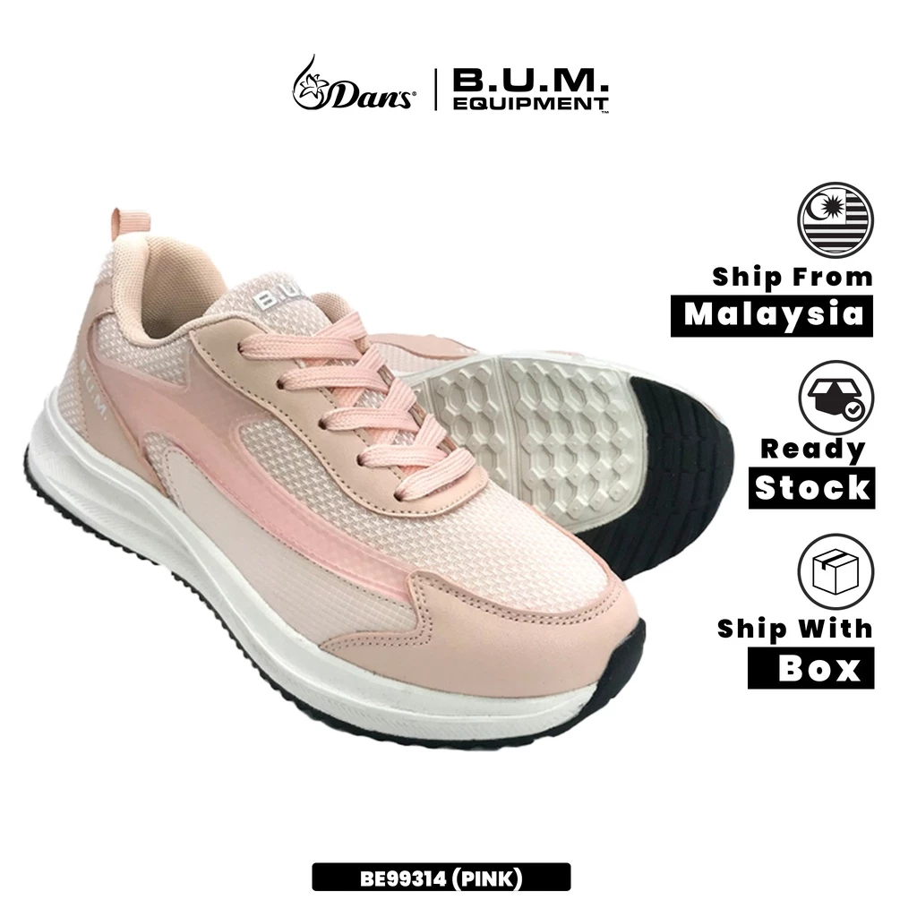 BUM Equipment Kasut Wanita Ringan Bernafas - Women's Shoe - BE99326/BE99327 Black/Pink Sneaker