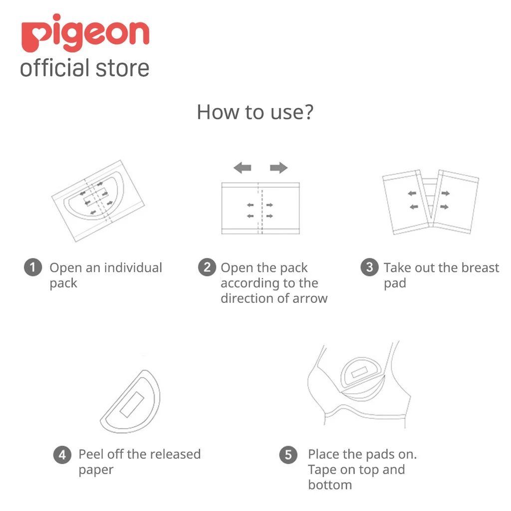 Original Pigeon ComfyFeel Breast Pads 60pcs