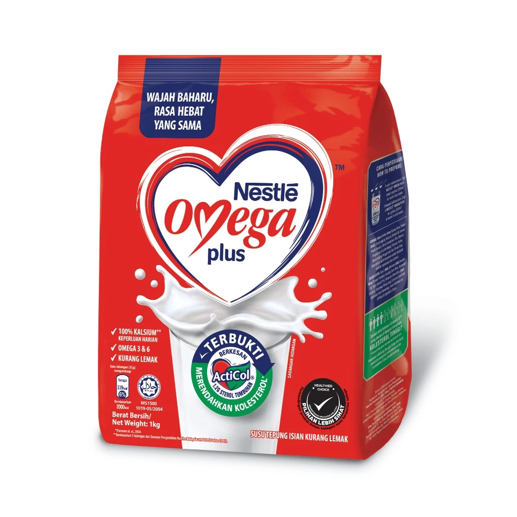 Nestle Omega Plus Plain Reduced Fat Adult Milk Powder