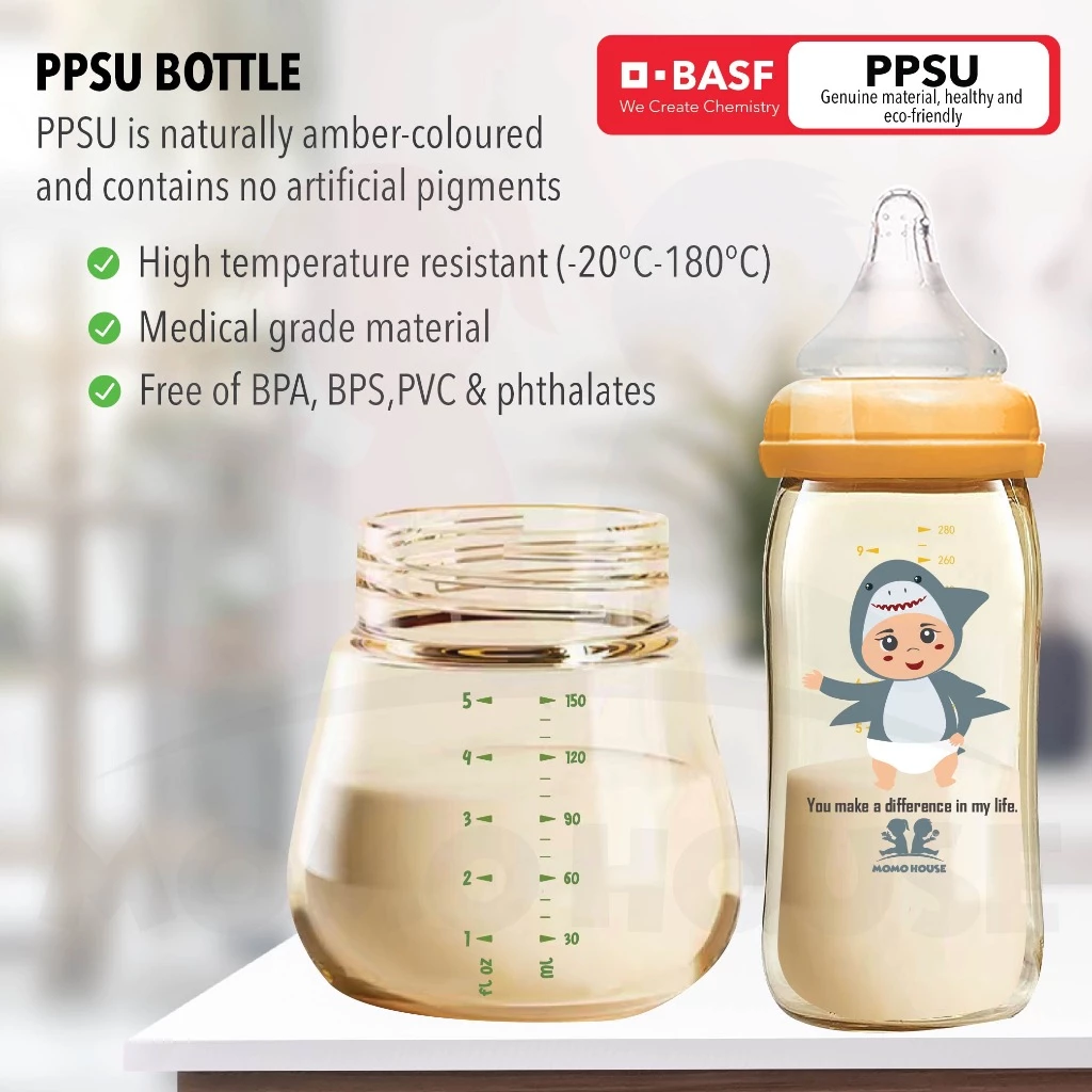MOMO HOUSE PPSU Nursing Bottle Milk Bottle Wide Neck Milk